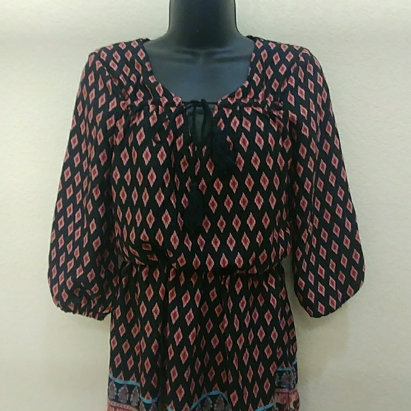 Lily Rose Printed Boho Dress-XS - Picture 3 of 8